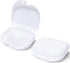 Odorless Retainer Case Pack of 2, Ventilated, Durable & Hygienic for Braces, Dentures & Aligners, 3.14 x 3.14 x 1.1