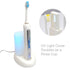 Pyle Wave Rechargeable Electric Toothbrush - 3 Brush Modes, UV Light, 2 min Timer, 2 Oral Brush Heads, Charging Dock