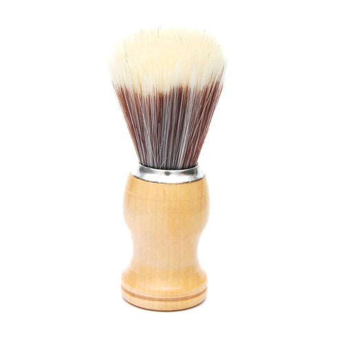 Men's Shaving Brush with Wooden Handle, Pure Big Nylon Hair Soft Face Cleaning Makeup Razor Brush