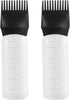Pimoys 2 Pack Root Comb Applicator Bottle, 6 Ounce, Oil Applicator for Hair Dye with Graduated Scale
