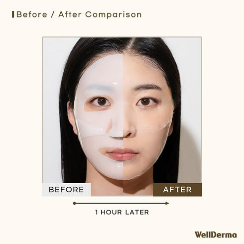 WELLDERMA Sapphire Collagen Face Mask - 4EA Premium Overnight Hydrogel Mask for All Skin Types with Niacinamide