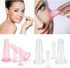Jizlan 4Pcs Set Mini Massage Cupping Silicone Facial Cups Face Massager Helper Skin Care Neck Back Eyes Massaging Cup