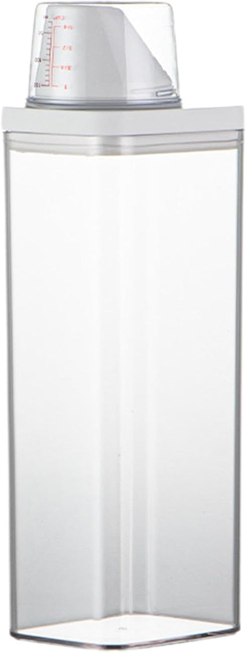Hoghaki Transparent Washing Powder Storage Box | Laundry Detergent Dispenser | Laundry Powder Clear Organizer, Reusable