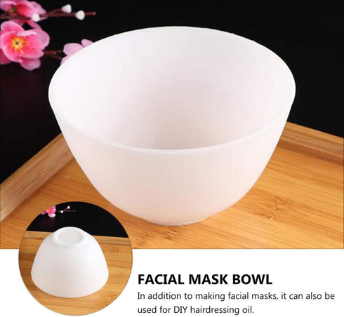 EXCEART Face Mask Mixing Bowl Set - 3Pcs Silicone Bowls for DIY Facial Mask Mixing