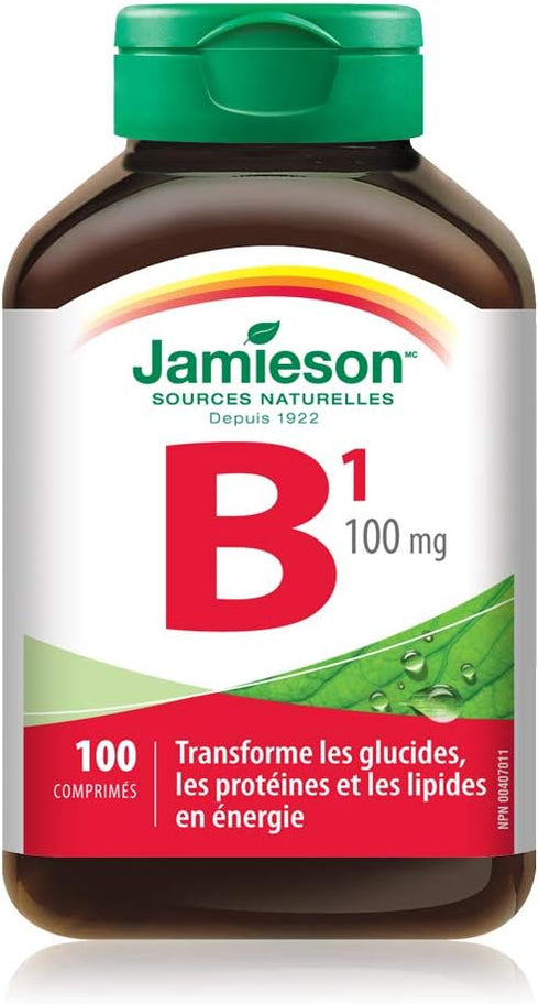 Jamieson Vitamin B1 (Thiamine) 100 mg, 100 tablets