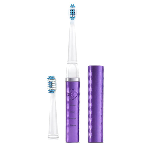 Pop Sonic USB Rechargeable Toothbrush (Purple) | Up to 40,000 Strokes/Minute, Long-Lasting Dupont Bristles, Timer &