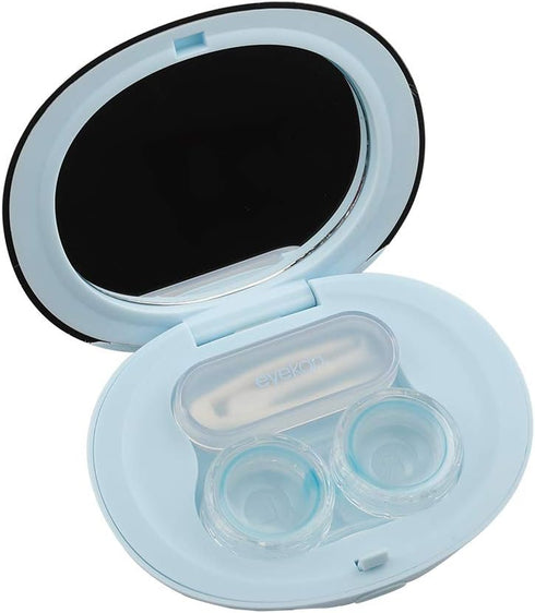 MUDOR Exquisite Contact Lens Case, Mini Travel Kit Box Holder with Remover Tool and No Leak Case for Soft & Hard Lens