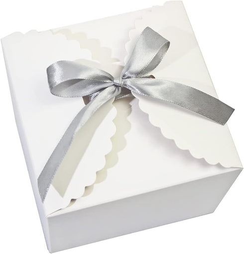 WEWILUCK Small White Gift Box, 10 PCS Pretty Favor Boxes with Lids for Wedding, Birthday, Party, Holiday