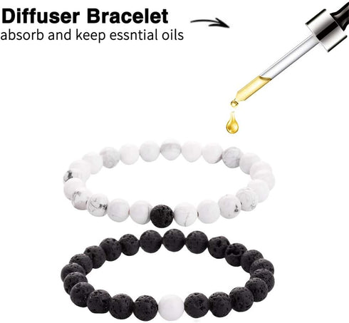 Softones Womens Lava Stone Distance Bracelets for Men Aromatherapy Anxiety Essential Oil Diffuser Bead Couples,Best