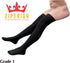 Ziperior 15-20 mmHg Closed Toe Thigh High Compression Wide Leg Inside Zipper