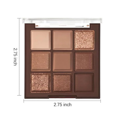 Neutral Nude Brown Eye Shadow Palette, Rose Gold Dark Brown Bronze Naked Cream Eyeshadow, Highly Pigmented Natural