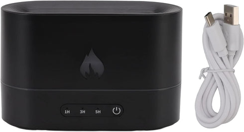 ShanQuilyx 250ml Diffuser Humidifier, Essential Oil Diffuser with Flame Pattern Light, USB Powered