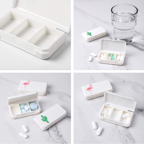 4 Pcs Daily Pill Box Case, Waterproof Medicine Organizer, Mini Pill Container for Travel Use