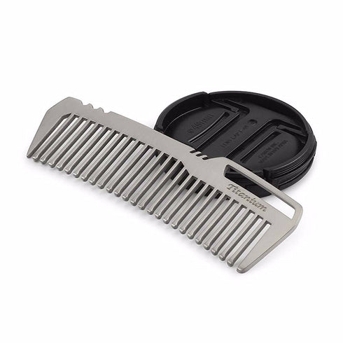 Hair Combs Portable EDC Gear Combs, Camping Outdoor Tools Titanium Accessories Pocket Comb for Men Women