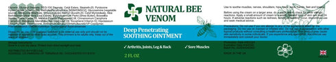 Original Natural Bee Venom Serum Joint & Muscle Cream, Fast Acting Relief for Back, Neck, Hands, Elbows, Feet, and More