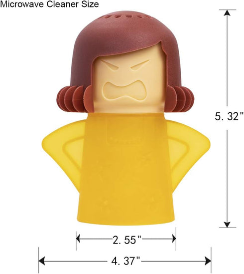 Angry Mom Microwave Cleaner, Mad Mama Microwave Steam Cleaner, Just Add Vinegar and Water, Cleans Crud in Minutes