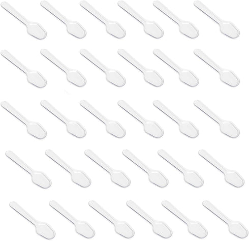 500Pcs Disposable Clear Mini Plastic Spoons, Tiny Dessert Spoons, Ice Cream Spoons, Serving Utensils for Crafts