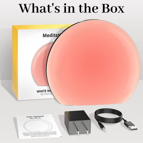 Meditation 30 12 10 32-Level 4 White Noise Sound Machine with Soothing Sounds Colors Night Light Brightness Levels