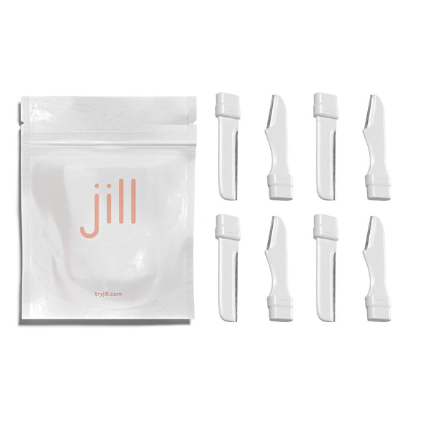 Jill Shave Set Refill for Women, Skin First Blades for Dermaplane Hair Removal - 4 Sets, 8 Blades