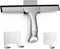 All-Purpose Stainless Steel Shower Squeegee, 10 Inch with 2 Adhesive Hooks for Bathroom, Window, Mirror Cleaning