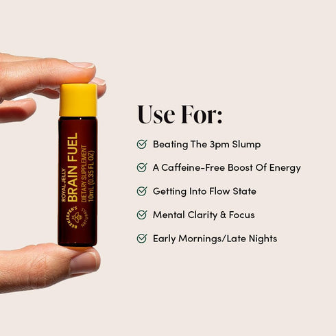 Beekeeper's Naturals B.LXR Brain Fuel - 6 ct (2 Pack) - Liquid Formula for Memory, Focus, Clarity - Royal Jelly, Ginkgo