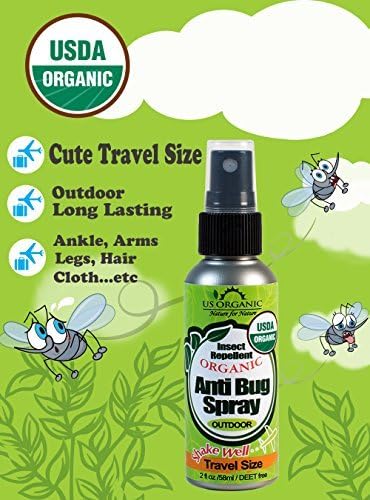 US Organic Mosquito Repellent Anti Bug Outdoor Pump Sprays, Deet-Free, USDA Certified, Cruelty Free, Proven Results by