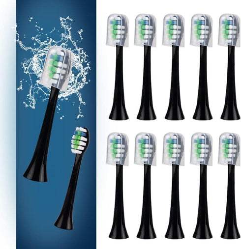 Mullburry 12 Pack P11 T9 P11 T9 Replacement Toothbrush Heads Compatible with fairywill Electric Toothbrush, W Shape