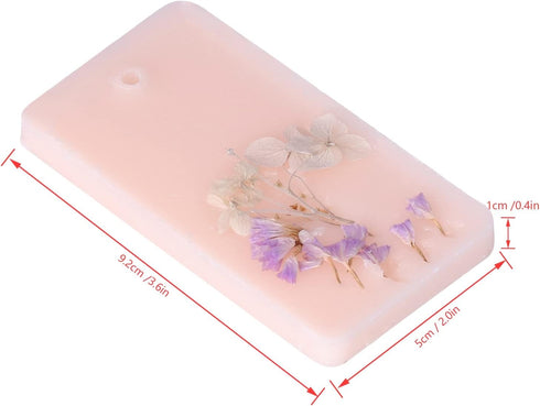 Restokki Light Rose Flavor Aromatherapy Wax Tablets, 3Pcs Cute Pink Paraffin Flower & Floral Air Freshener Cubes