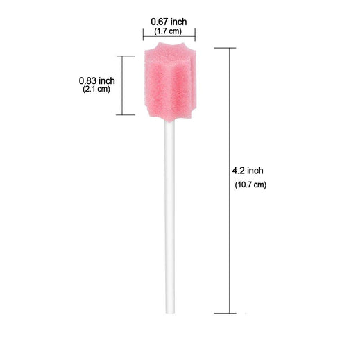 Disposable Oral Swabs - Sterile Dental Sponge Swabsticks for Mouth & Gum Cleaning
