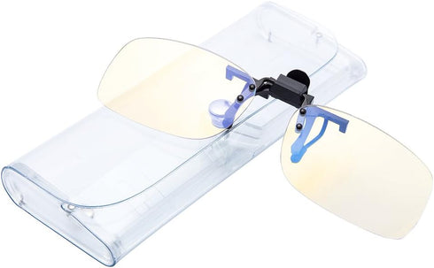 EYEGUARD Blue Light Filter Clip-on Glasses for Computer Gamer, Anti-glare Radiation Protection Eyewear