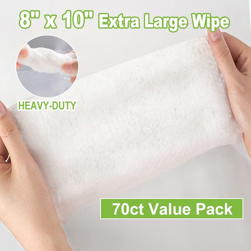 Air Jungles All Purpose Car and Home Cleaning Wipes, 70 Count, Extra Large Size