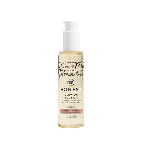 The Honest Company Honest Mama Glow On Body + Belly Oil - Organic, Plant-Based, Hypoallergenic, 4.2 fl oz