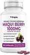 Maqui Berry Powder Supplement 1000mg - Vegan Friendly, Non-GMO, Gluten-Free - 120 Veggie Capsules