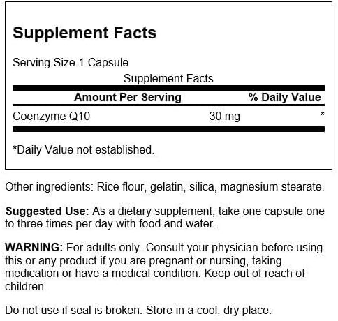 Swanson Coq10 30 Milligrams, 240 Capsules