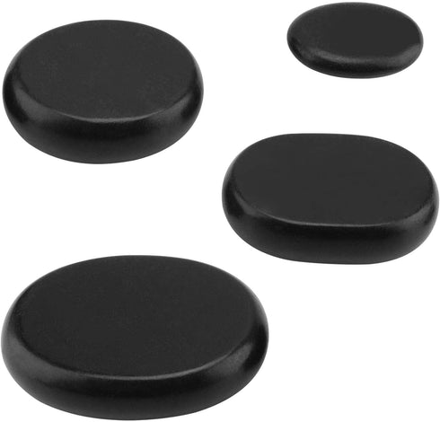 SINJEUN 40 PCS Basalt Massage Stones, 4 Sizes Large Round Hot Stones for Massage, Essential Supplies for Home Spa
