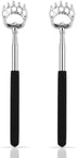 2PCS Back Scratchers, Bear Claw Shaped Scratcher with Extendable Metal Retractable Telescopic Handle