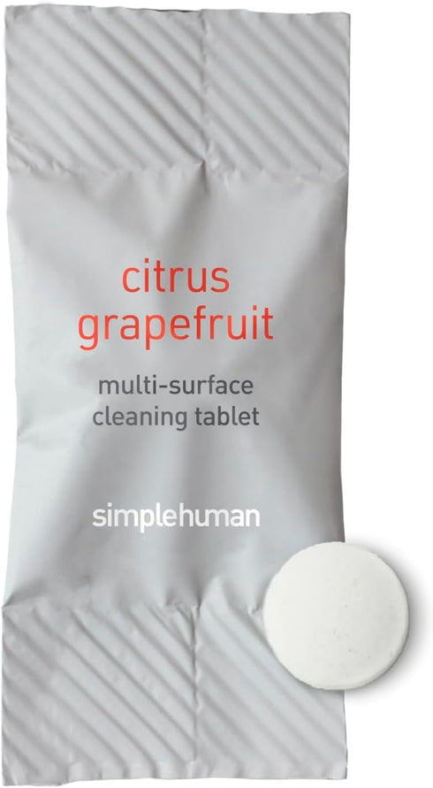simplehuman Multi-Surface Cleaning Tablets, Citrus Grapefruit, 12 Tablets (Yields 6 oz Cleaner Each)