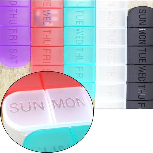 Wopanxye 7 Weekly Pill Organizer, Large Day Vitamin Case Reminder, Matte White, Daily Medicine Box, AM PM Capsules