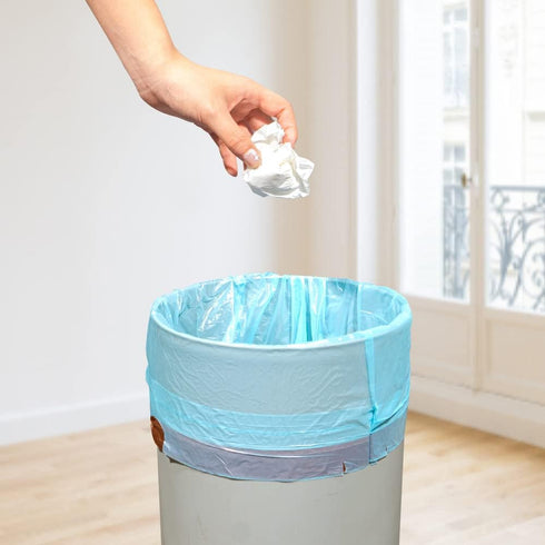 JOYEUX 4 Gallon Small Trash Bags - No-Tearing Drawstring Garbage Bags for Bathroom Kitchen, 60 Count