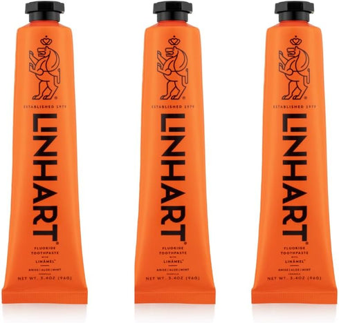 LINHART Whitening Toothpaste, Teeth Whitening and Enamel Strengthening, Mint Flavor, 3.5 oz (Pack of 3)