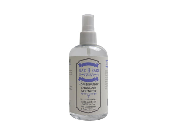 OAK & SAGE Homeopathic Shoulder Strength - Unscented - 8oz - 100% Herbs, No Alcohol,