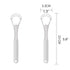 2PCS Wide-head Double Blades Tongue Cleaners Scrapers, Platinum Color