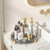 Makeup Perfume Organizer, 360° Rotating Skincare Tray, Spinning Cosmetics Organizer for Bathroom Countertop, Clear