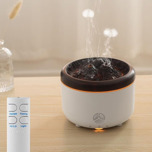 PEAPOET 500ML Volcano Flame Diffuser,Essential Oil Diffusers for Home,Decorative Bedroom Aromatherapy Scent Air