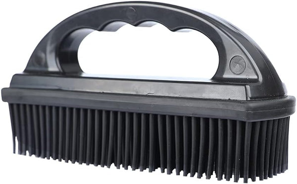 Rubber Pet Hair Removal Brush, Lint & Hair Remover Tool for Cleaning, Grooming, Silicone Lint and Fur Removal, Black