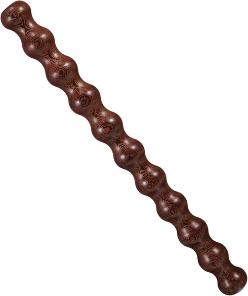 minkissy Wood Back Massager Stick Portable Gourd Shaped Muscle Roller for Neck