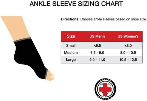Doctor Developed Ankle Brace/Compression Sleeve/Ankle Support with Silicon Gel Pad for Foot Support - Doctor Written