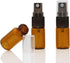 JJKMALL 10Pcs Mini 3ML Amber Glass Perfume Spray Bottle, Travel Refillable Cosmetic Atomizer + 3ML Dropper