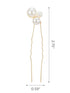 SWEETV Bridal Hair Pins, 3Pcs Pearl Bobby Pins Wedding Accessories for Women and Girls