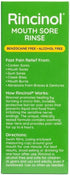 Canker-X Rincinol Oral Rinse Mouthwash - Quick Pain Relief from Canker Sores, Benzocaine & Alcohol Free, 4.0 Fl. Oz.